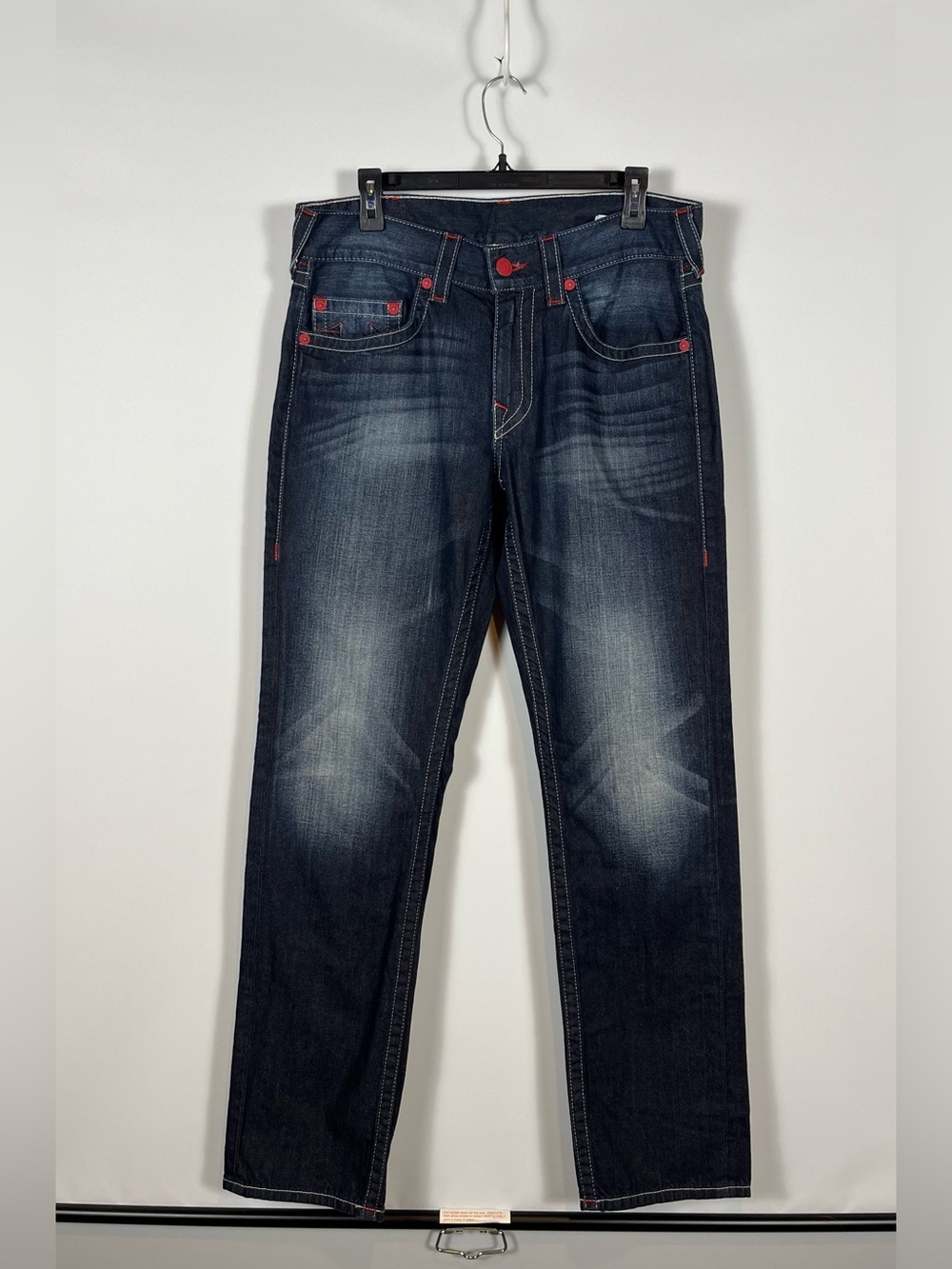 True Religion Slim Section Straight Leg Jeans Size 33 Inseam 33”